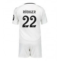 Real Madrid Antonio Rudiger #22 Hjemme Trøje Børn 2024-25 Kortærmet (+ Korte bukser)